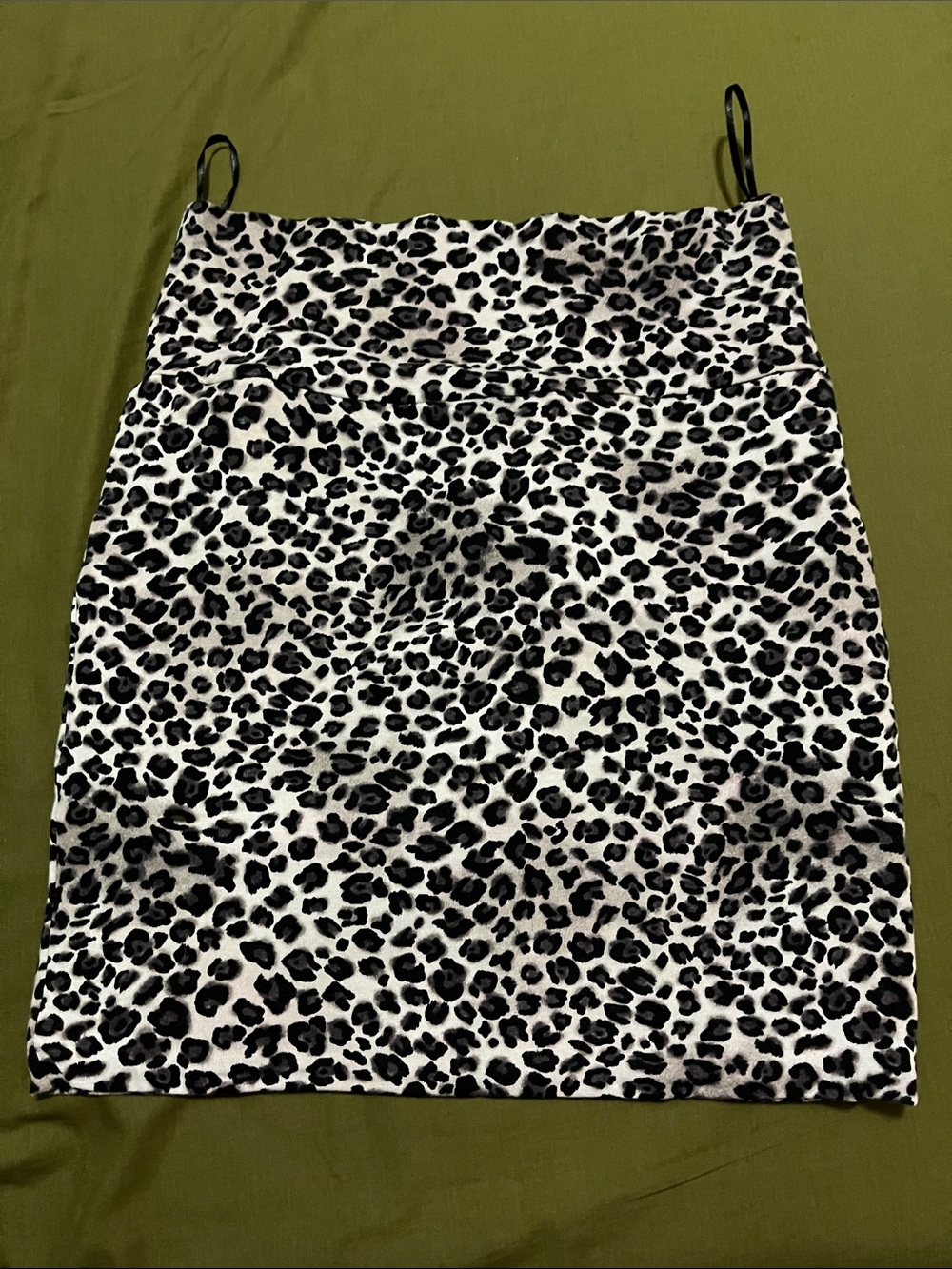 Ambiance Black & White Leopard Mini Skirt